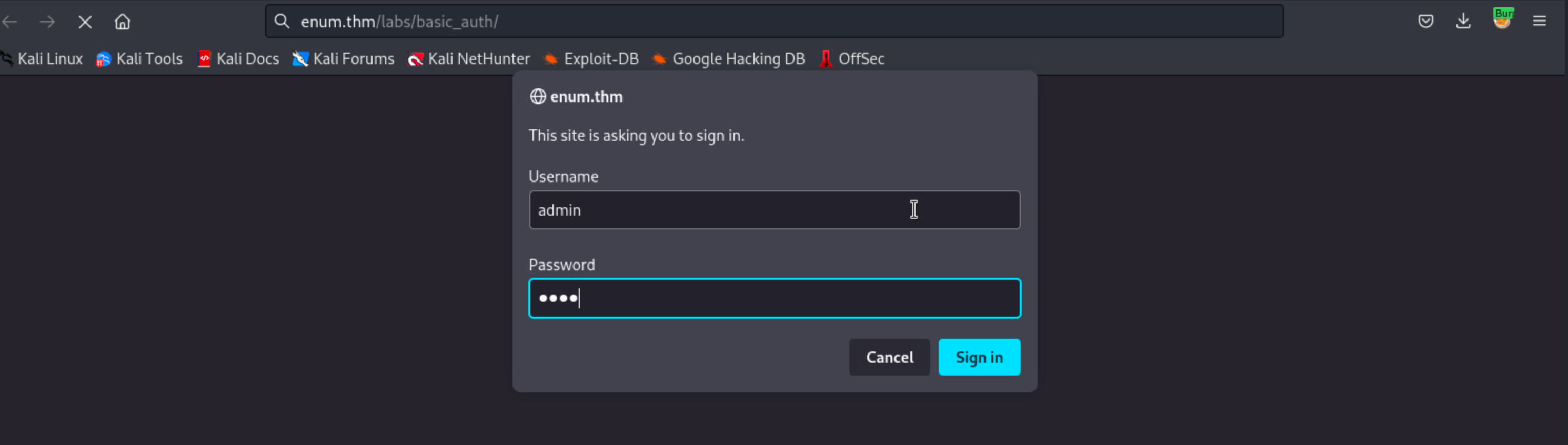 Random login credentials in the popup