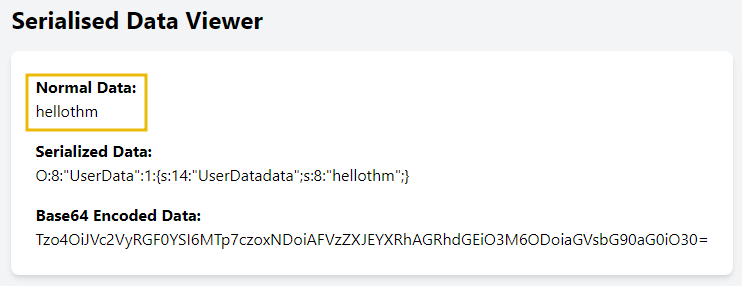 serialised state in PHP