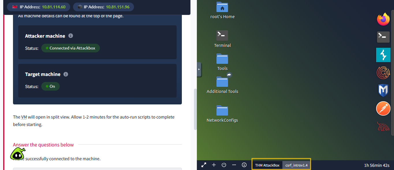 The split-view screen showing AB.