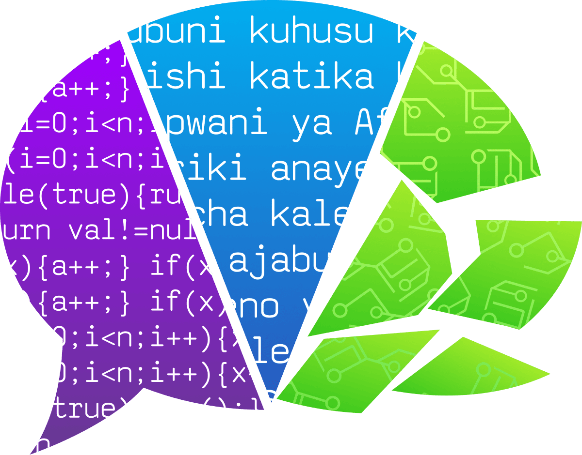 a prompt split into different visual patterns representing encoding