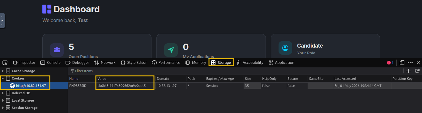 Copying Cookie value from the Firefox browser.