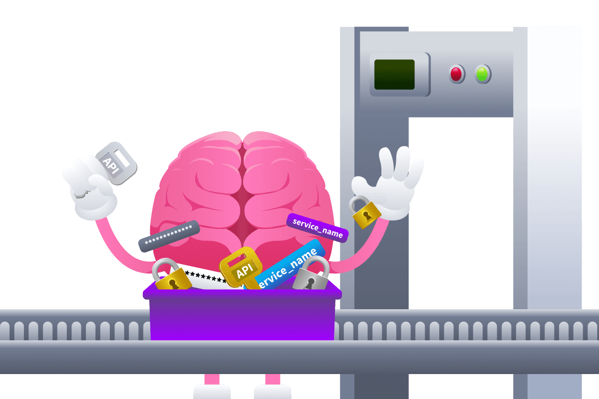 AI model at airport security , unloading all sensitive data from its pockets