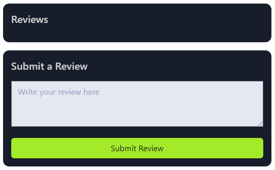 submit review feature