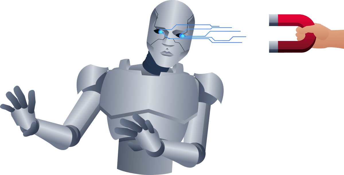 an AI model being manipulated