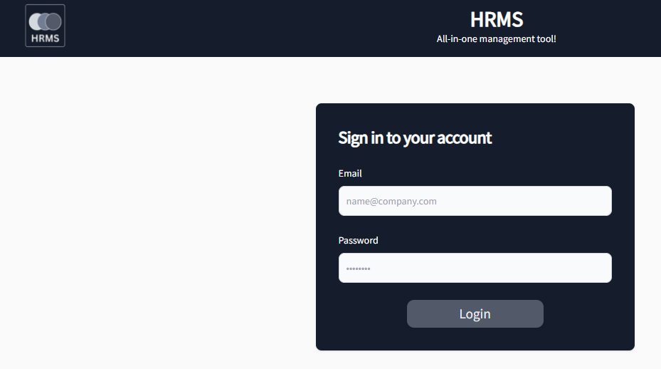 how to login in the HRMS app