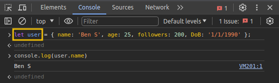 image for console log