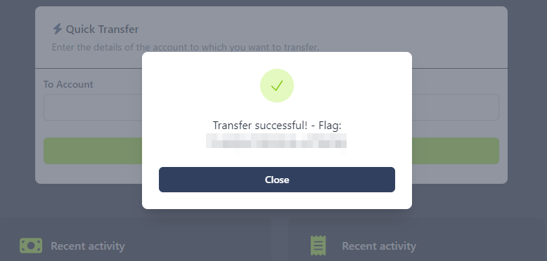 successful transfer of funds