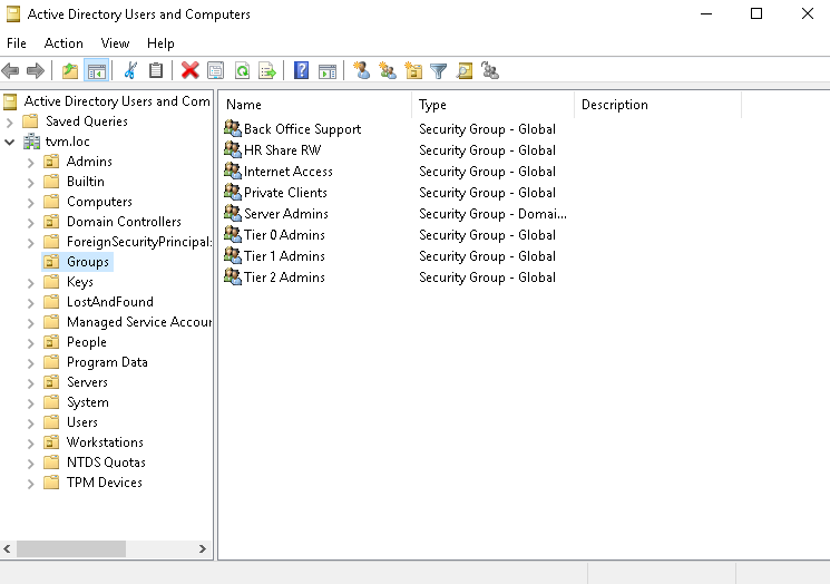 AD Groups