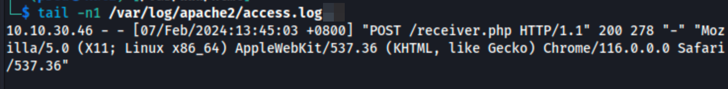 Outbound connection from the victim
