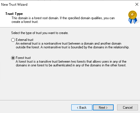 Trust Type Wizard