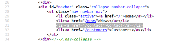 Line 31 showing the HTML attribute