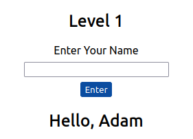 form asking for a name.