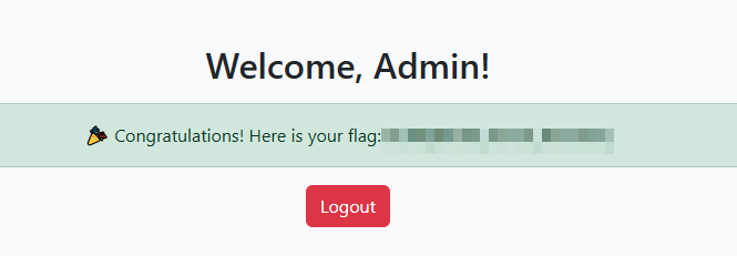 Dashboard panel after successfully logging in as Admin.