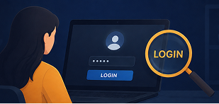 Sarah testing logins illustration
