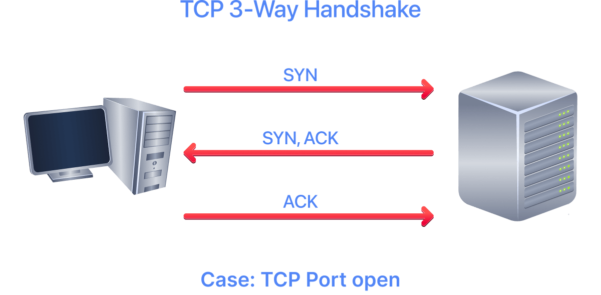 TCP 3-way handshake process.