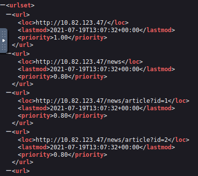 sitemap.xml from the main page.