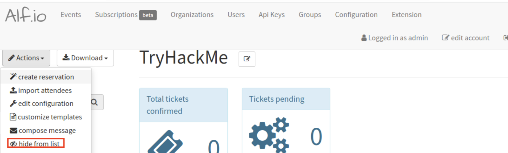 Hide from list