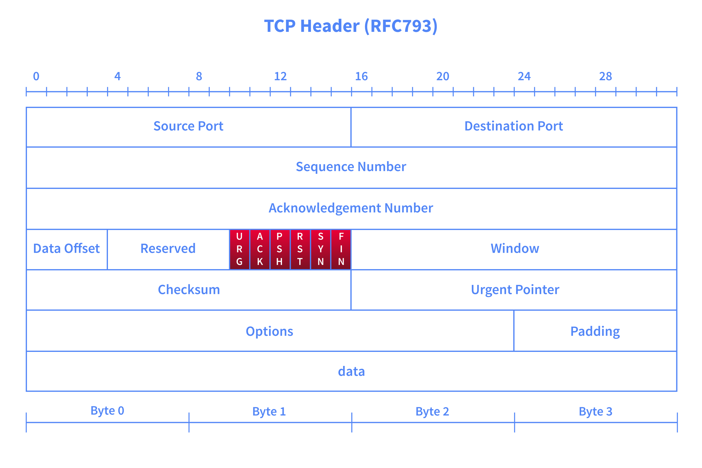 TCP Header (RFC 793).