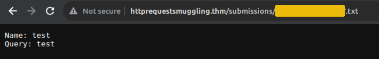 Complete request saved successfully
