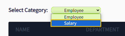 Salary dropdown