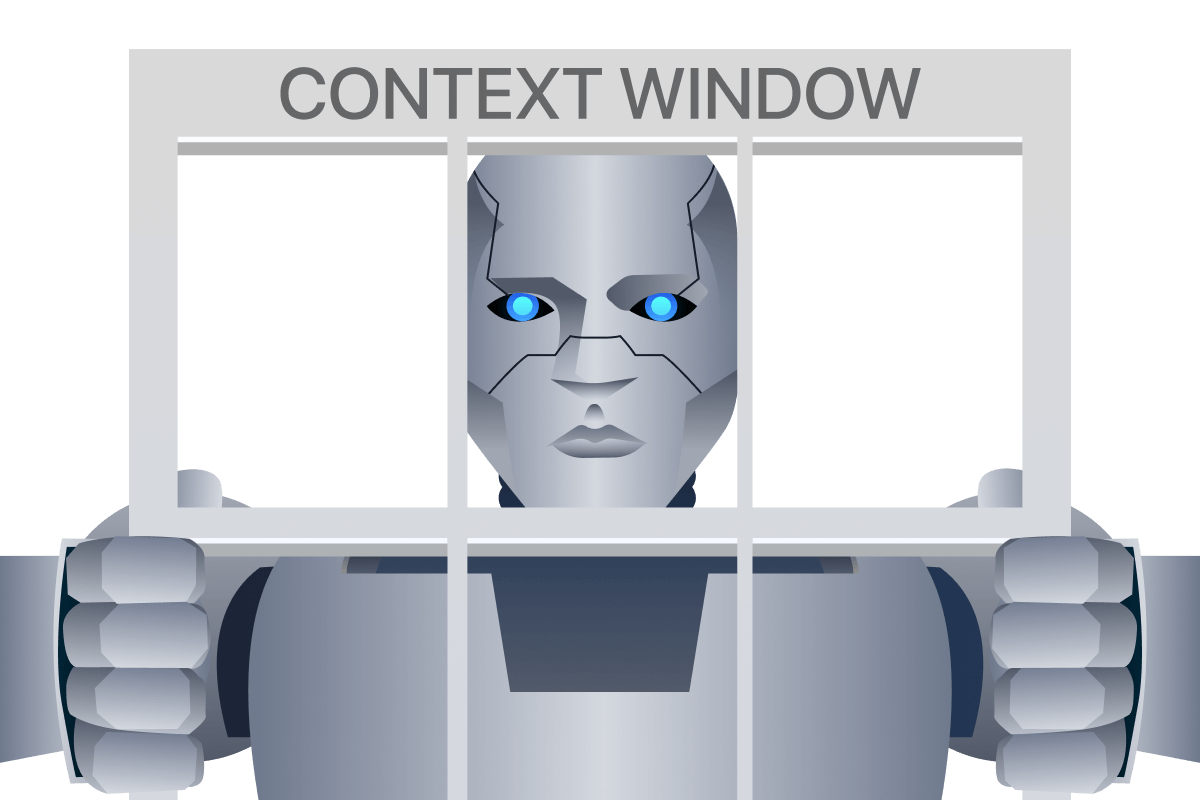 an AI with it's vision capped at the context window,