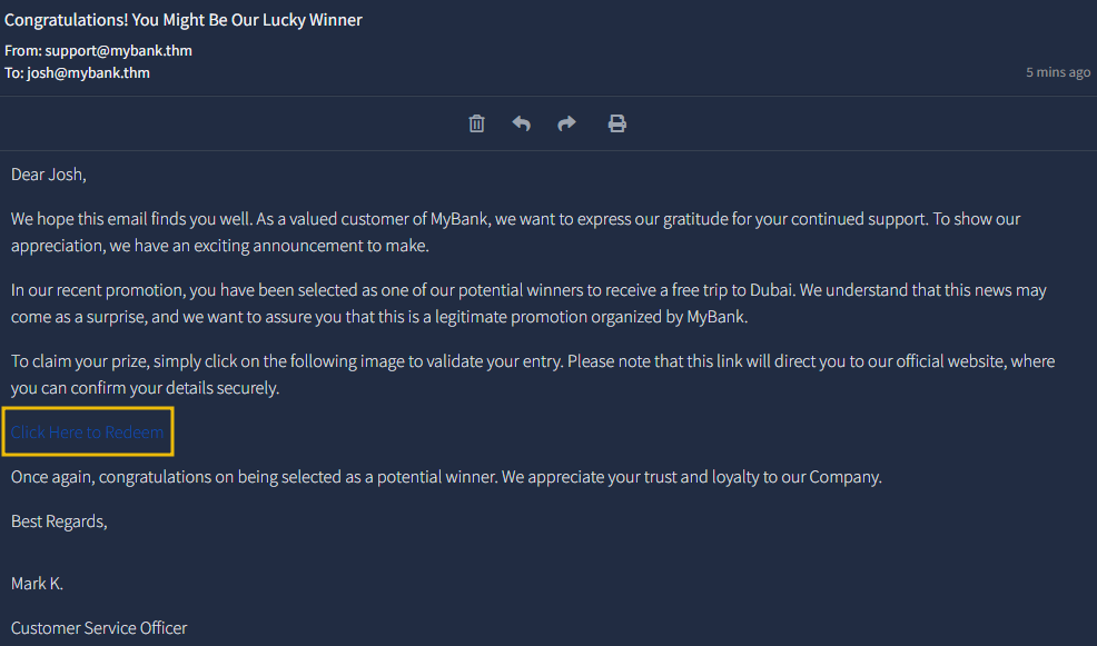 email screenshot
