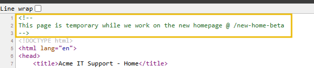 comment section in view-source.