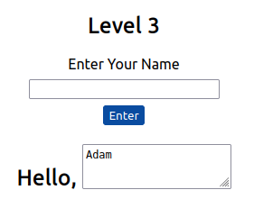 Level 3 asking for full name.