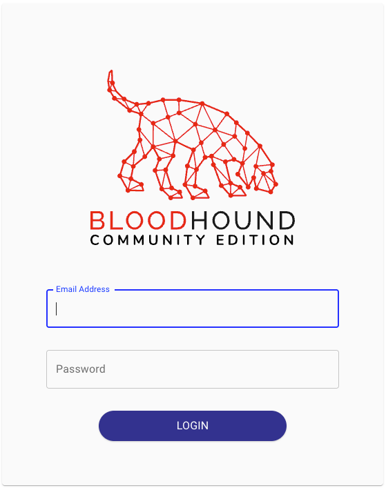 BloodHound Community Edition login screen
