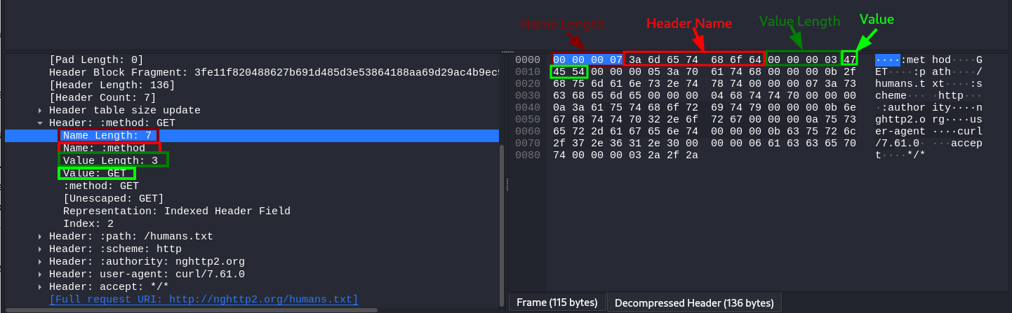 HTTP 2 Binary Format