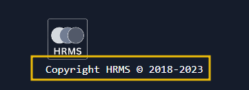 footer with copyright status